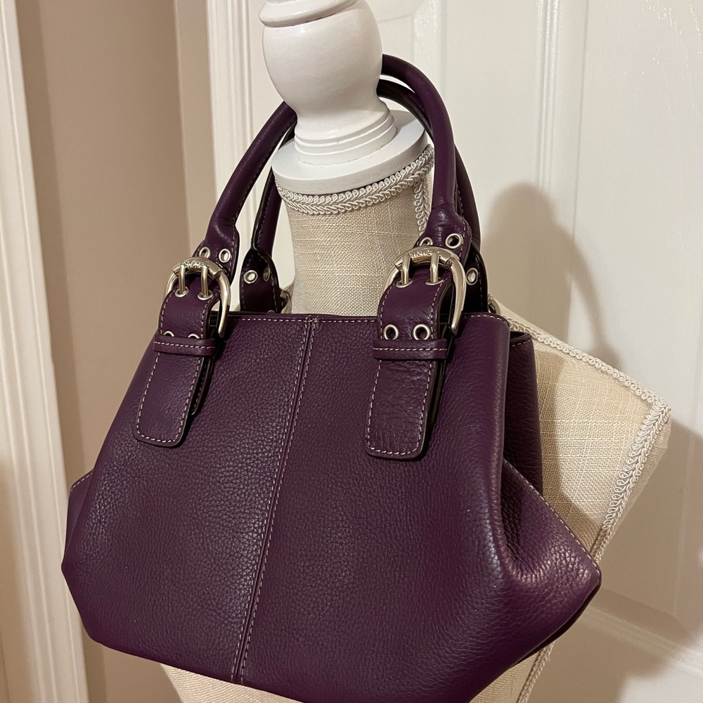 Tignanello purple leather purse, bag